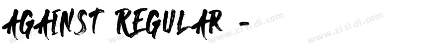 against Regular字体字体转换